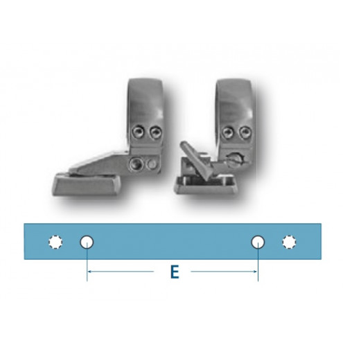 EAW pivot mount - lever lock, S&B Convex rail, Browning X-bolt SSA