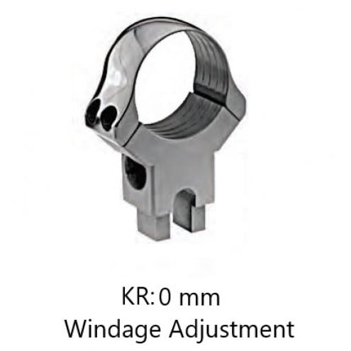Recknagel Rear Ring with Windage Adjustment for Suhl-Claw Mount, 34 mm