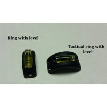 DNZ 34 mm Tactical ring with Level added - 4 screws per ring