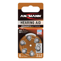 Ansmann Hearing Aid Batteries, 312