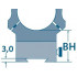 EAW One-piece Slide-on Mount for Heym B 26, 25.4 mm