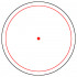 65 MOA Red Circle with a 3 MOA center dot