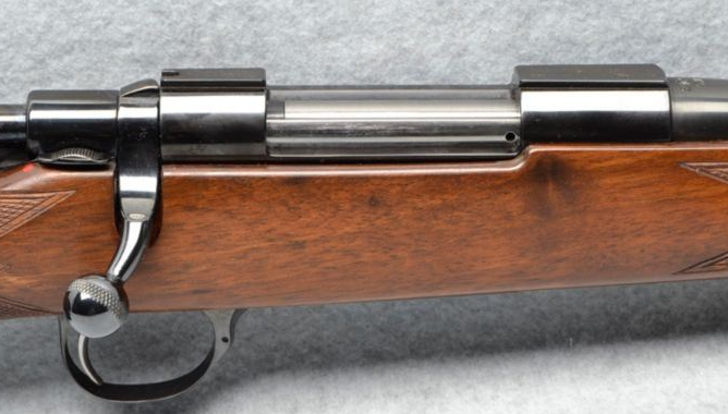 The receiver of Sako L579 Forester, chambered for .243 Win. 