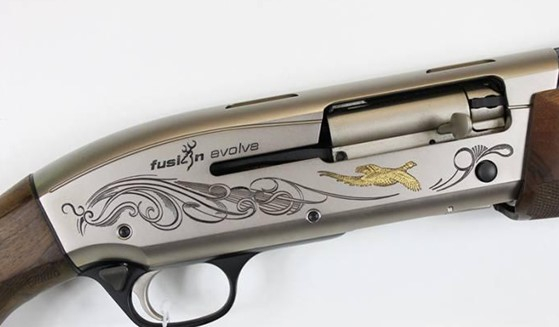 The receiver of Browning Fusion Evolve, chambered for 12ga