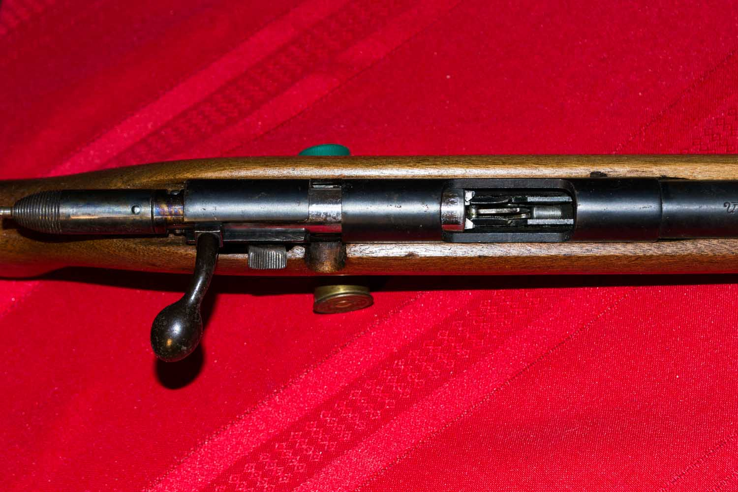 The receiver of Remington 512, chambered for .22 Long