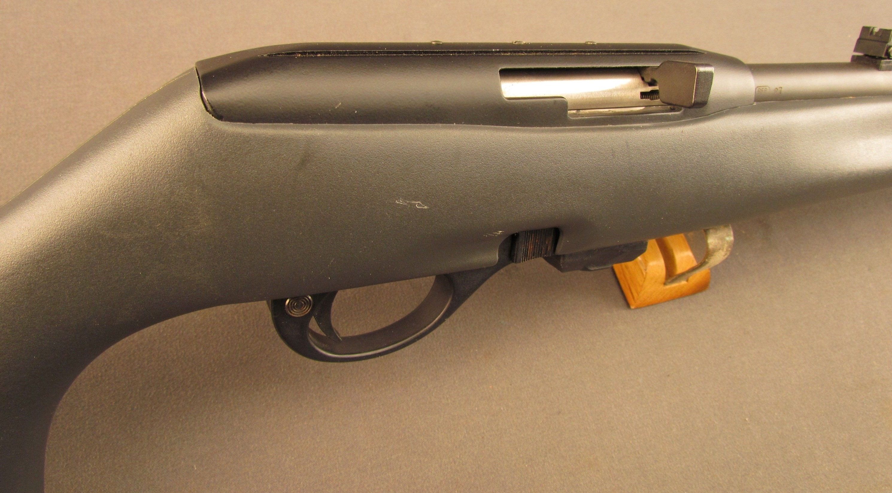 The receiver of Remington 597, chambered for .22 LR 