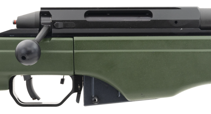 Figure 2: The Receiver of Sako TRG 22. The latter is a successor to TRG 21 and they both share the same mounting surface (source: https://www.collectorsfirearms.com/products/147156-sako-trg-22-308-win-r28641.html)